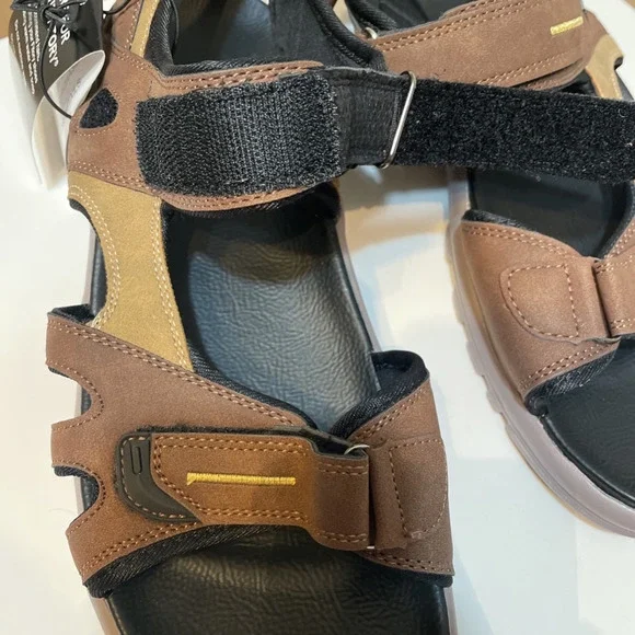 Fitory Mens Sport Sandals Brown Adjustable Strap Hook And Loop 10.5 EUR 44 - Picture 4 of 7